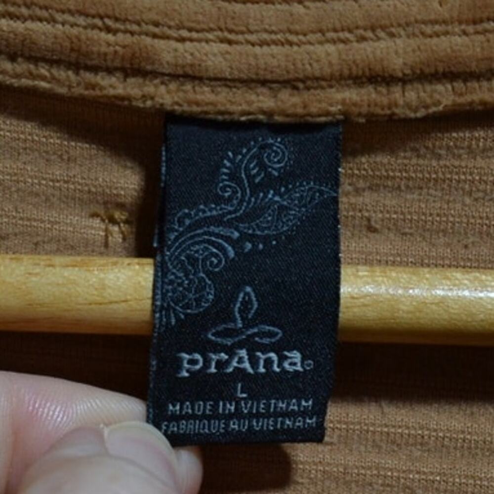 Prana Woman's Fleece Half Zip Oversized Cropped Brown Pullover Size Large - Picture 3 of 11
